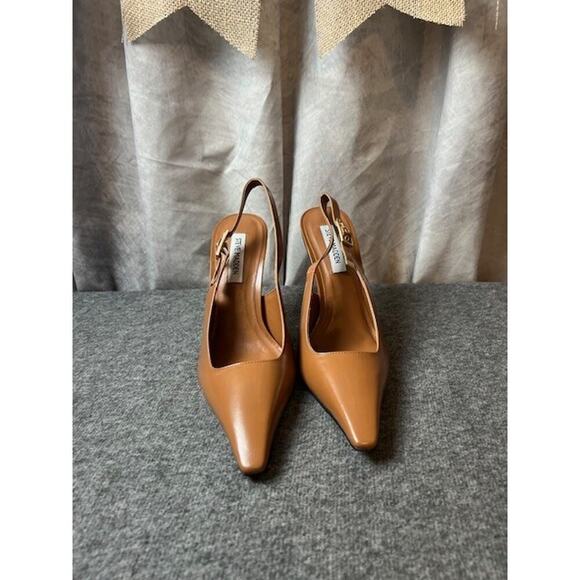 Woman's Heels Steve Madden Divine Camel Leather Size 9.5 - Picture 2 of 7